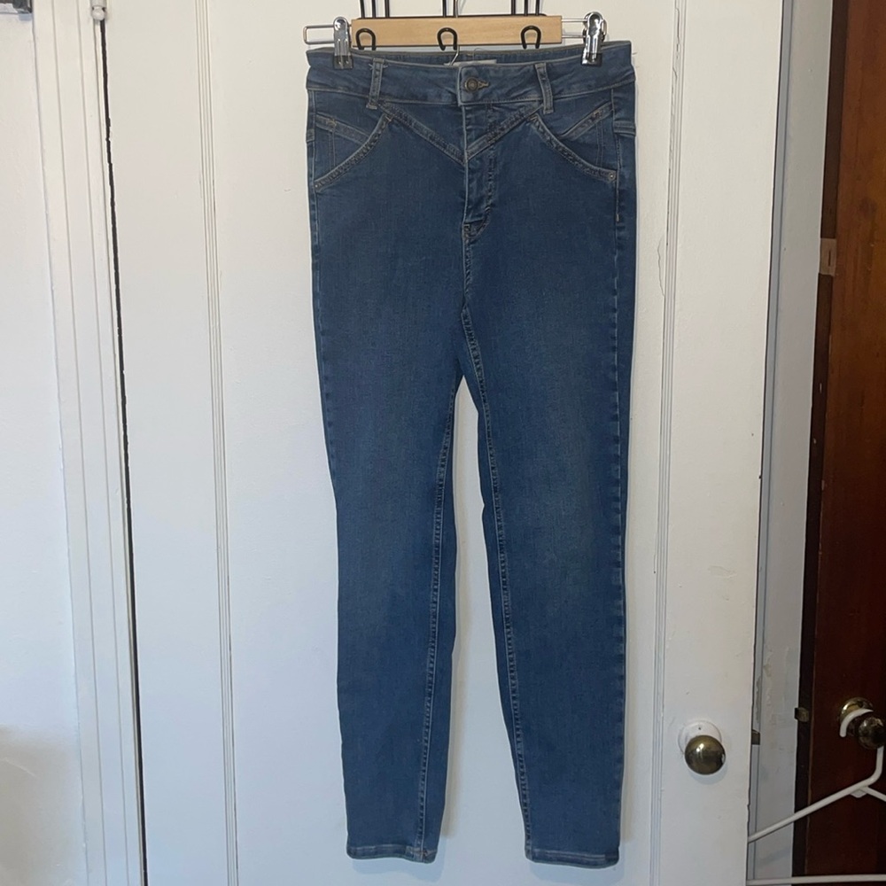 We the Free Free People Riley High Rise Back Seam denim skinny jeans